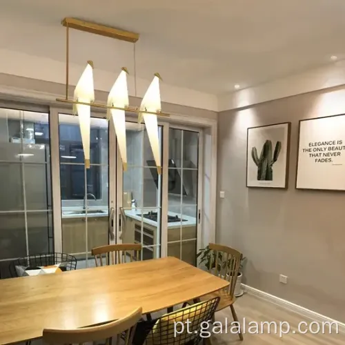 Lâmpada decorativa de guindaste de ouro nórdica moderna
